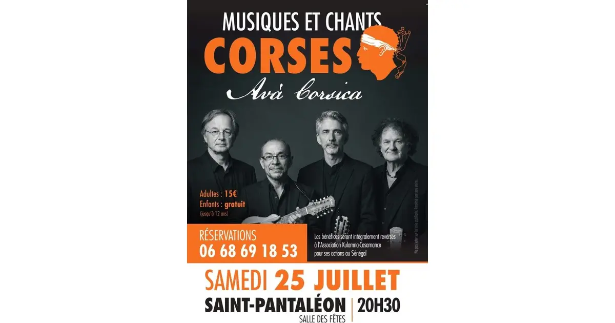 Concert de chants et musiques corses avec AVA Corsica