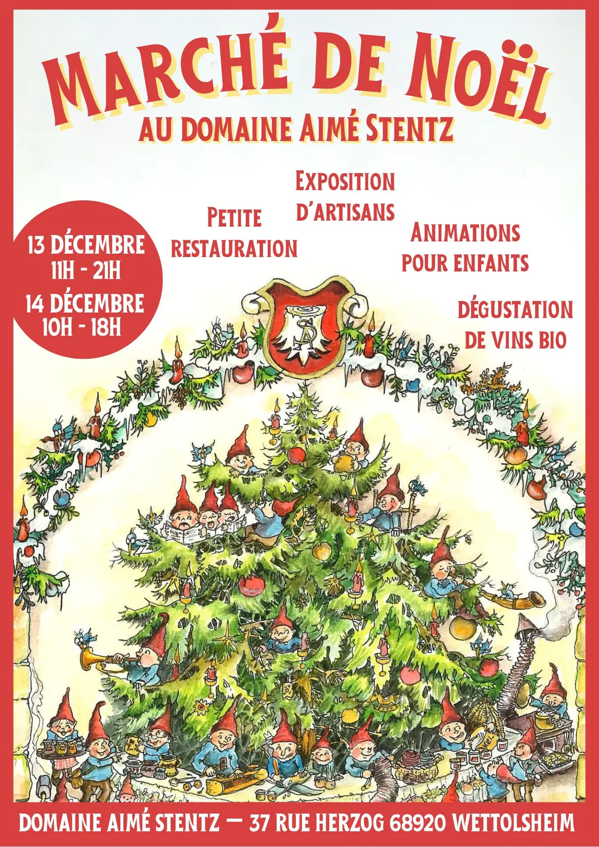 Marché de Noël au domaine Aimé Stentz à Wettolsheim 