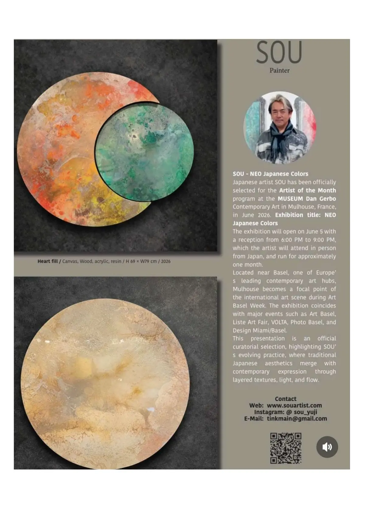 Exposition & Inauguration de notre artiste du mois : SOU