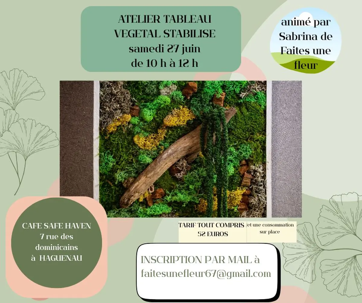 Atelier tableau végétal stabilisé