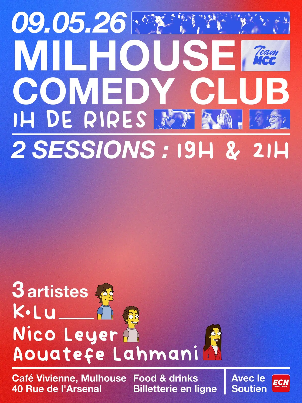 1h de rires - MILHOUSE COMEDY CLUB (Soirée Stand-Up)