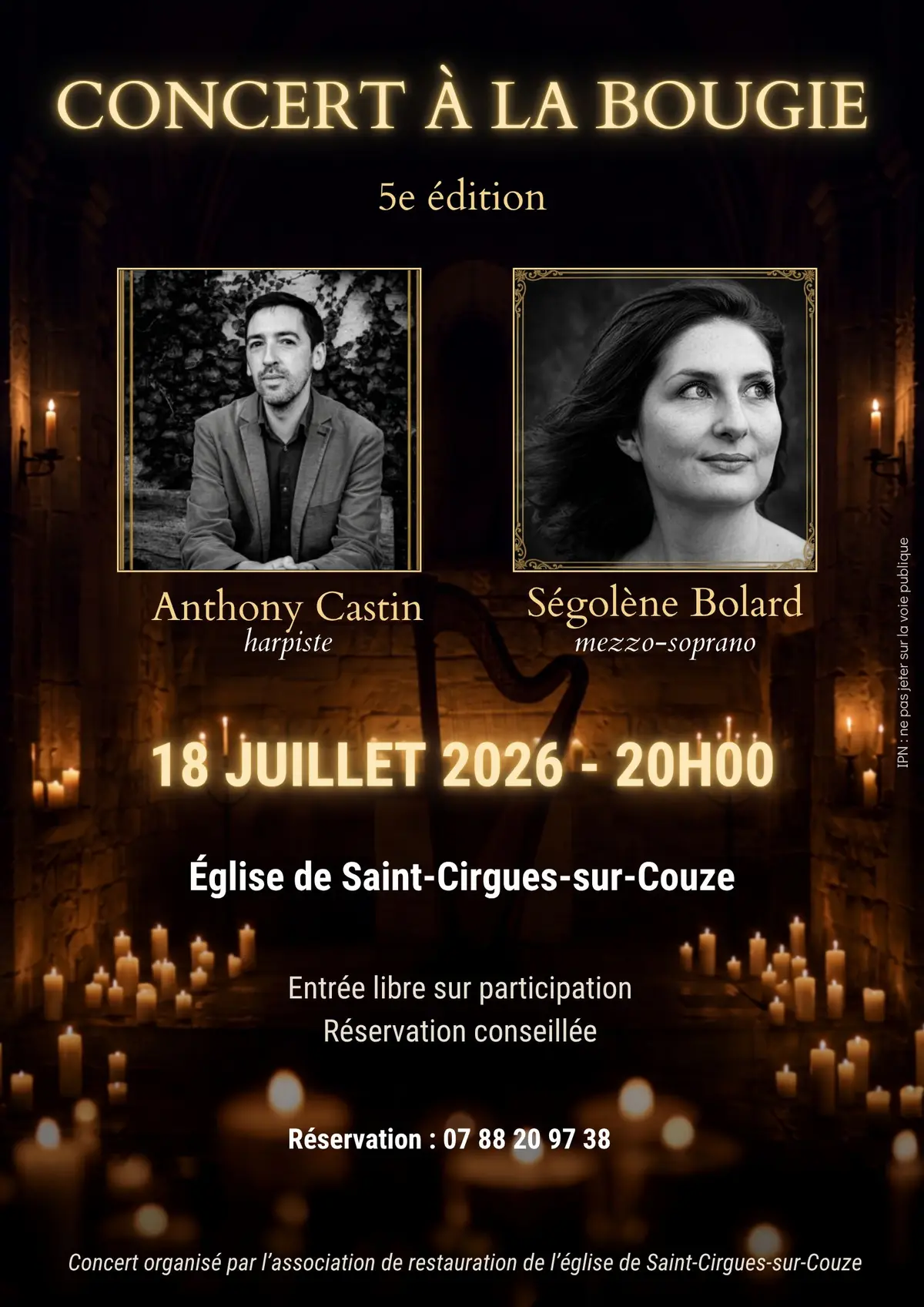 Concert à la bougie - Mezzo Sopano et harpe