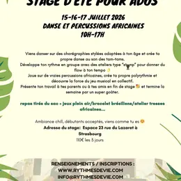 Stage d'été pour ados