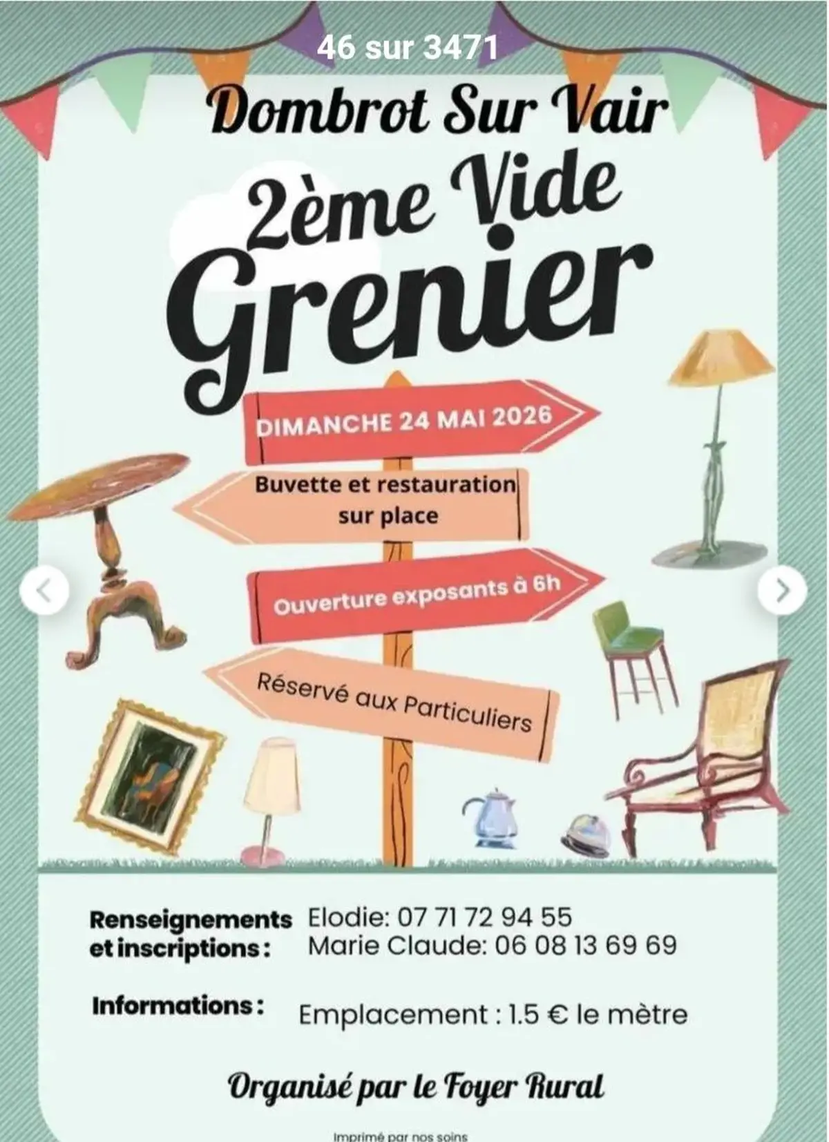 Vide Grenier a Dombrot sur Vair