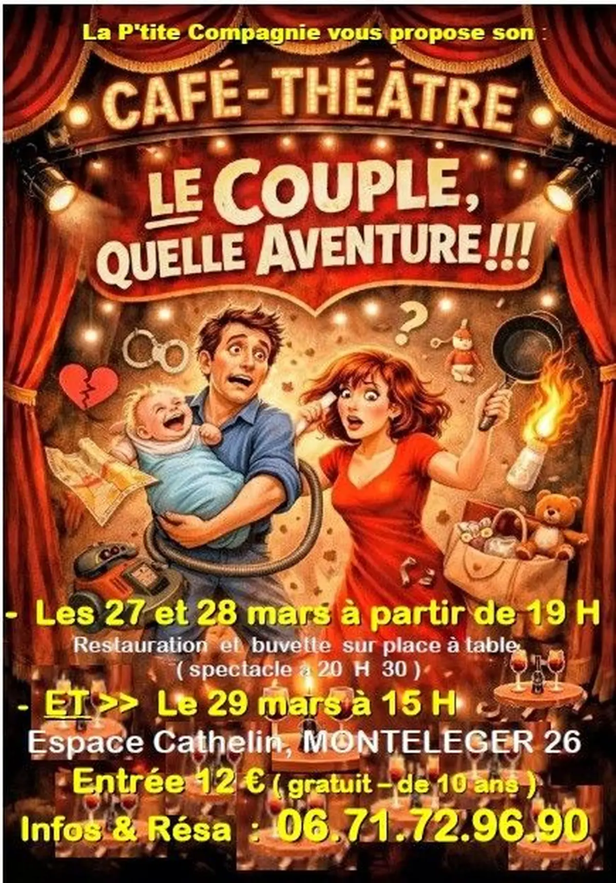 Théâtre, Café Théâtre : Le Couple... Quelle Aventure ! 