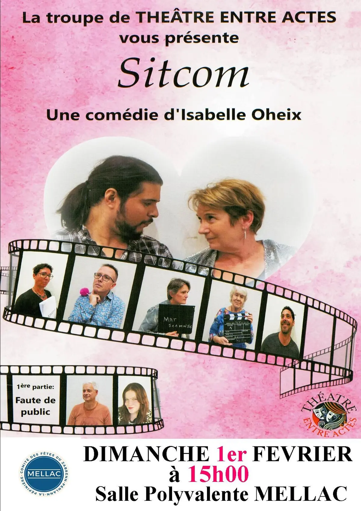La troupe de théâtre entreactes vous présente sitcom une comédie d'IsabelleOheix
