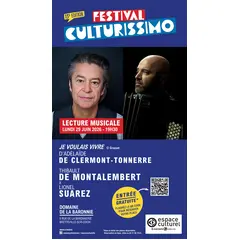 Festival Culturissimo-Lecture musicale Thibault de Montalembert x Lionel Suarez