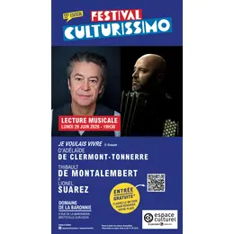 Festival Culturissimo-Lecture musicale Thibault de Montalembert x Lionel Suarez