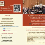 10ème académie d'été : sublime baroque 