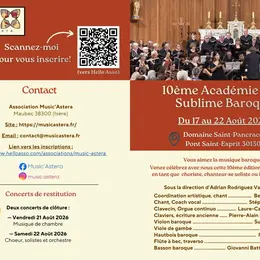 10ème académie d'été : sublime baroque 