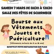 Bourse aux vetements, jouets et puericulture à Schirmeck