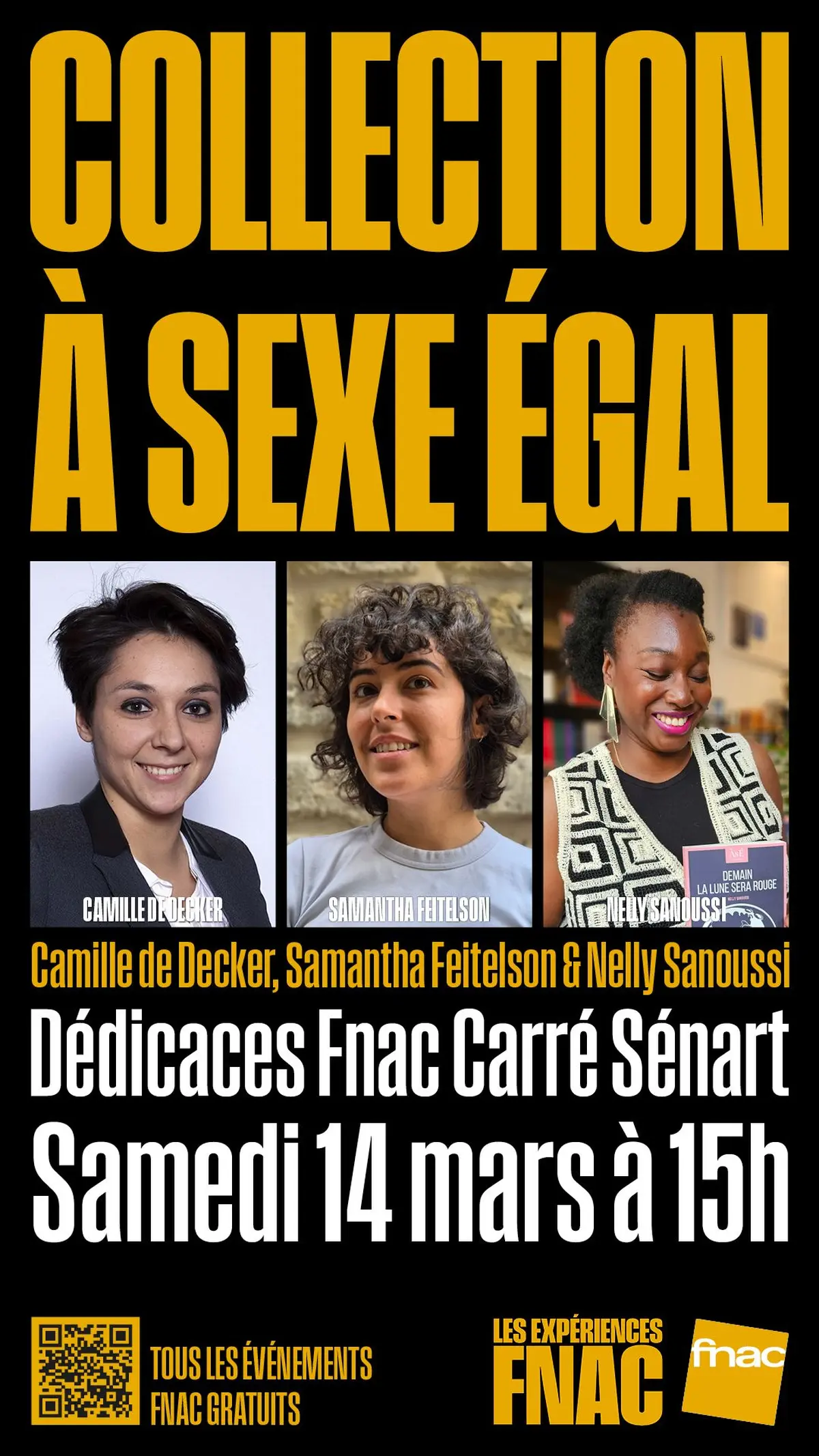 Fnac Carré Sénart : dédicace de la collection À Sexe Égal