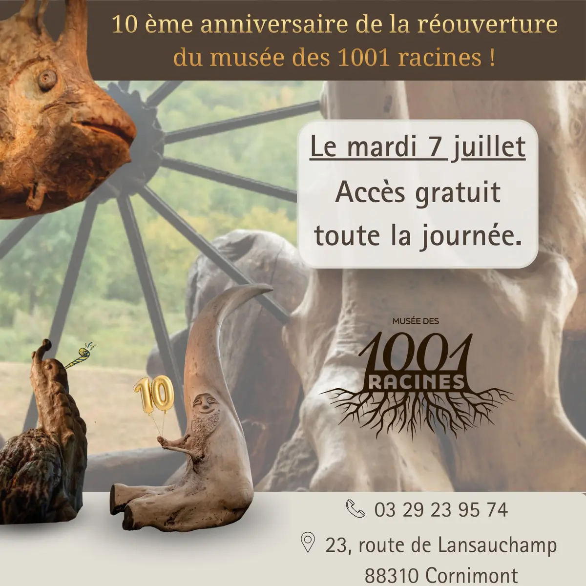 10 ème anniversaire de la réouverture du musée des 1001 racines 