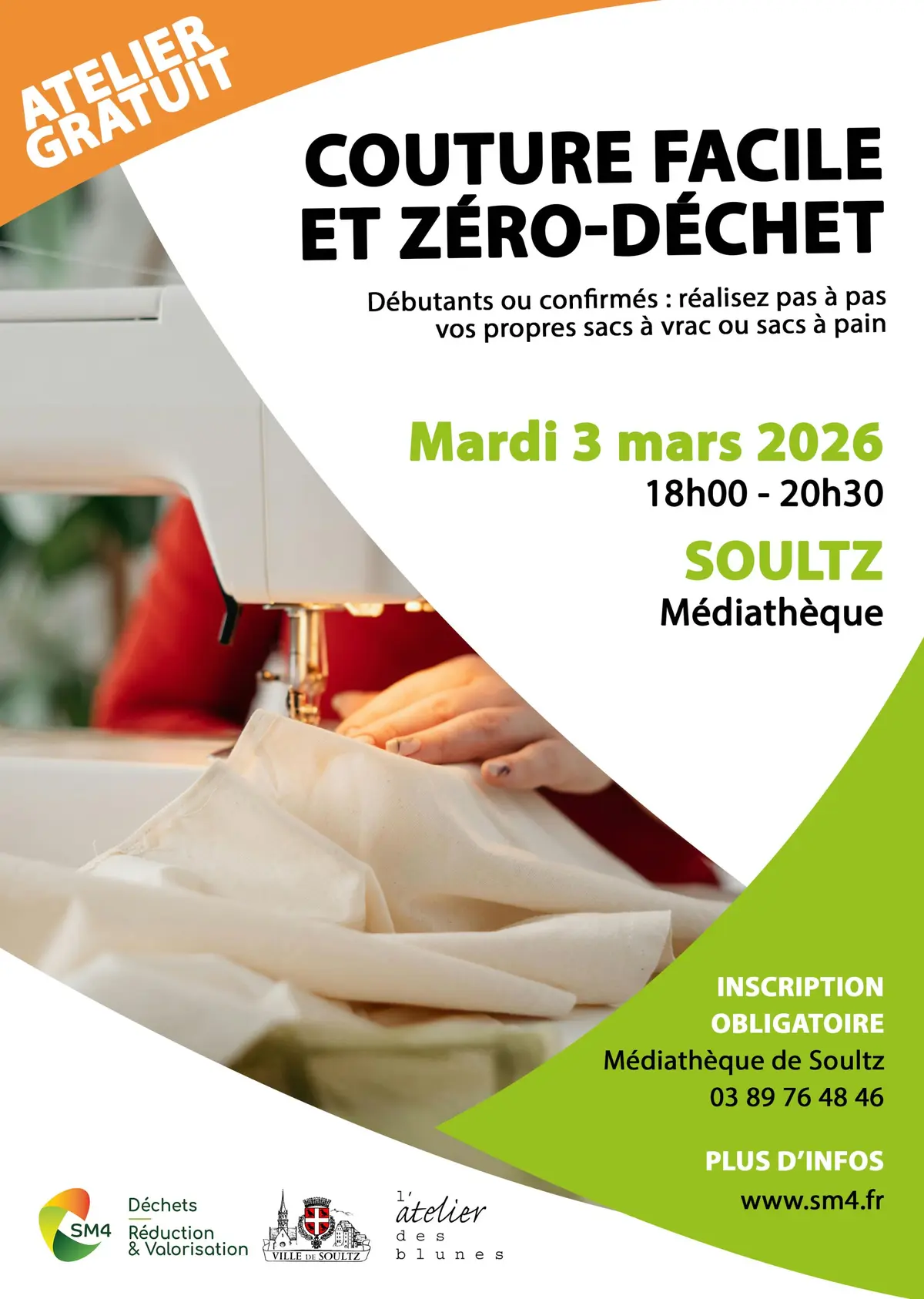 Atelier couture facile et zéro-déchet