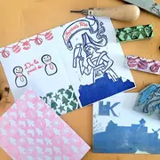 Atelier impression de cartes de vœux – Initiation à la linogravure