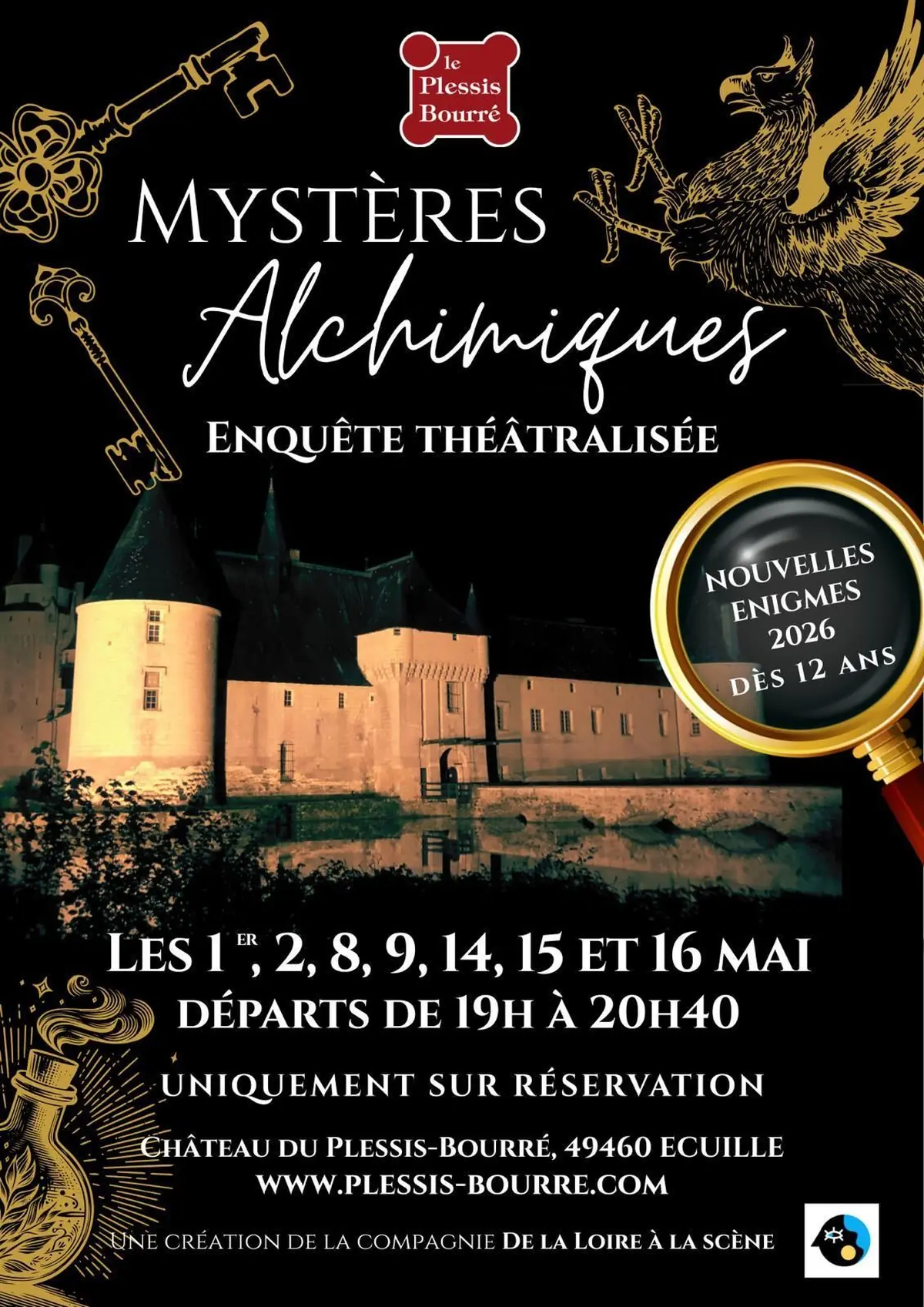 Enquête théâtralisée : les mystères alchimistes château du Plessis Bourré