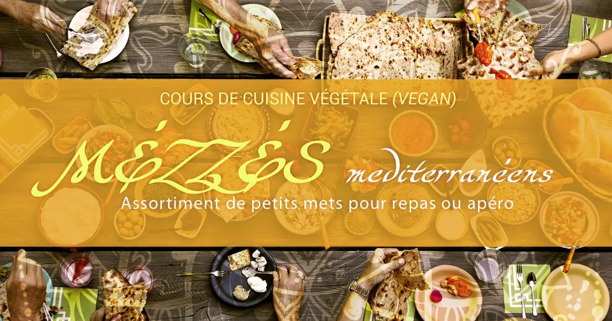Cours de cuisine vegan Mezzés méditerranéens originaux pour apéro ou repas