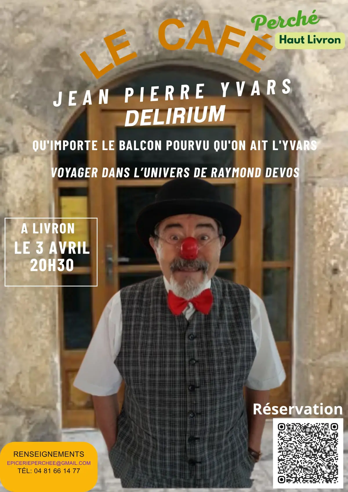 Café Théatre humour avec Jean Pierre Yvars