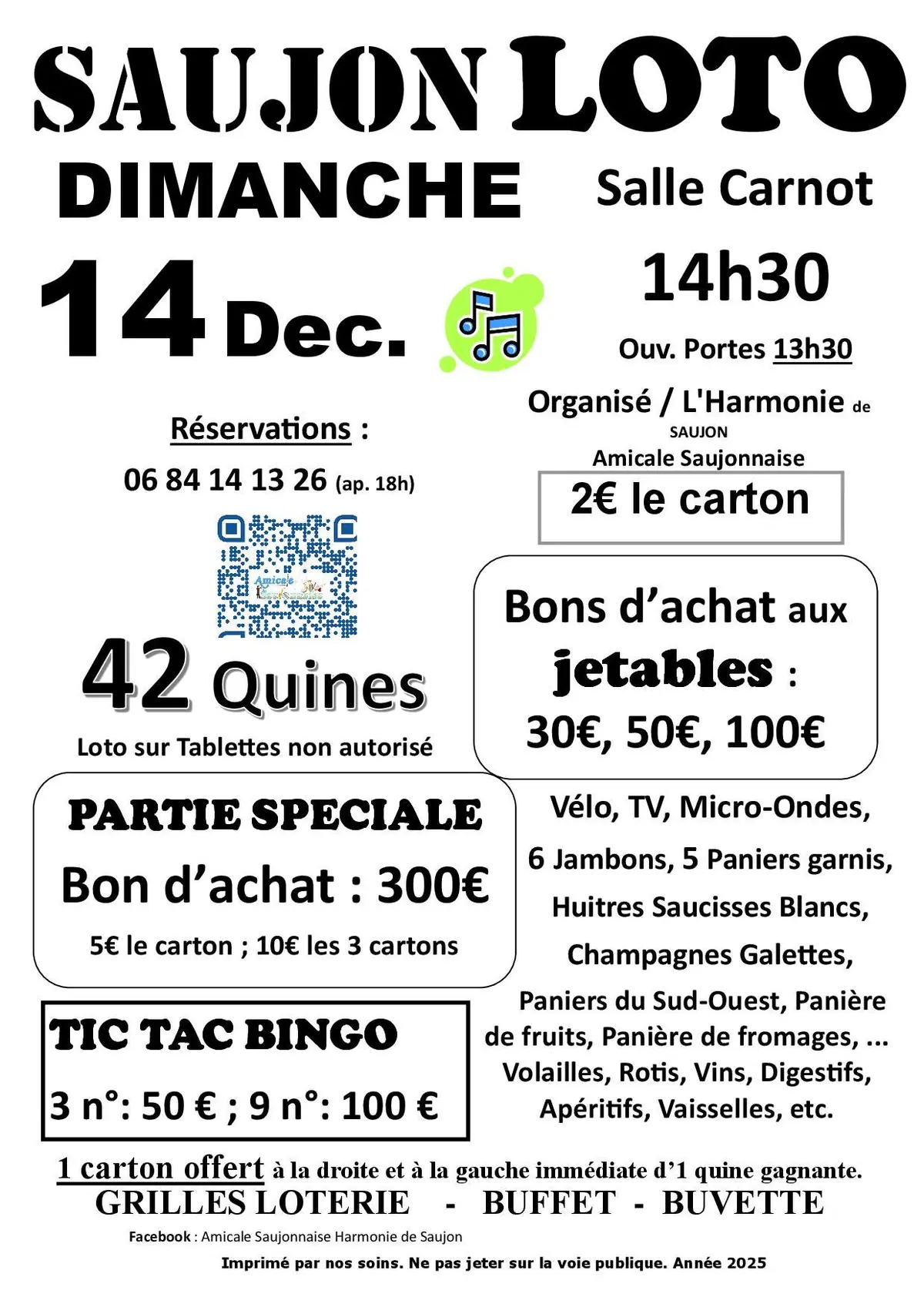 LOTO de l'Harmonie de Saujon