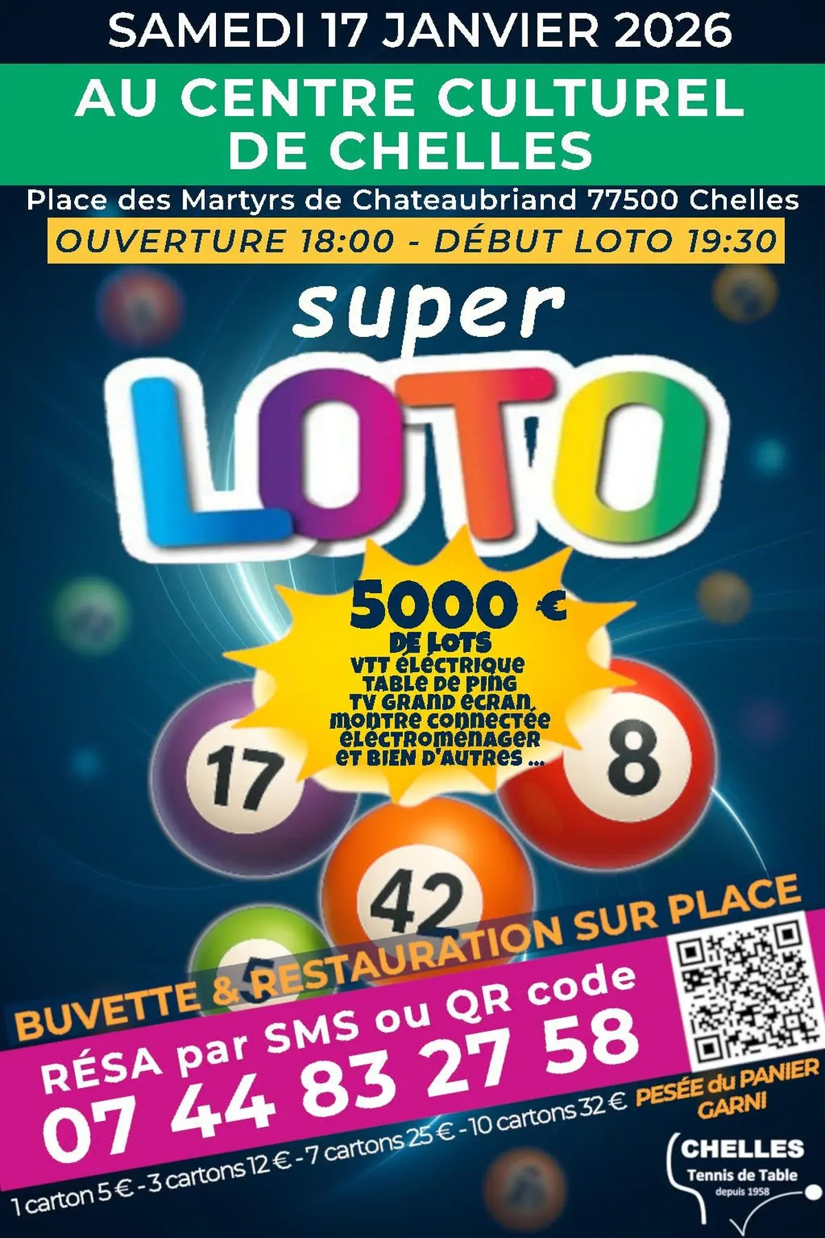 Super loto - Chelles tennis de table