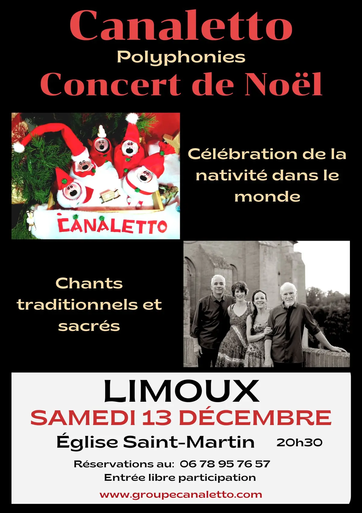 Concert de NOËL à Limoux (11) le Sam 13 déc