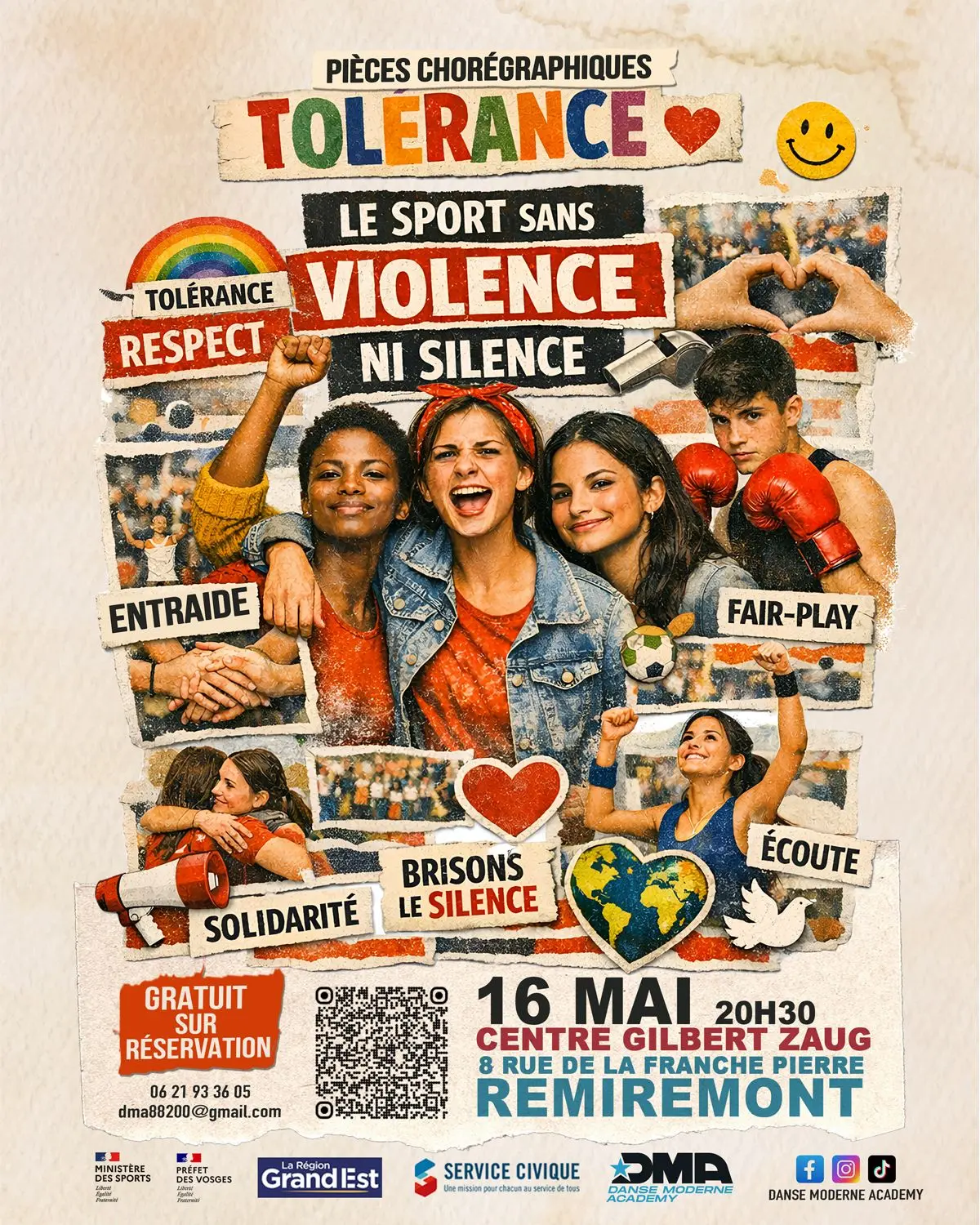 Pièces chorégraphiques - Le sport sans violence, ni silence - Tolérance
