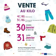 Vente au Kilo de vêtements , chaussures,  accessoires et linge de maison