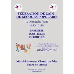 Braderie d'été du Secours populaire  - Vente d'articles dégriffés