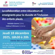 Conférence Science et Société sur la réussite scolaire des enfants placés