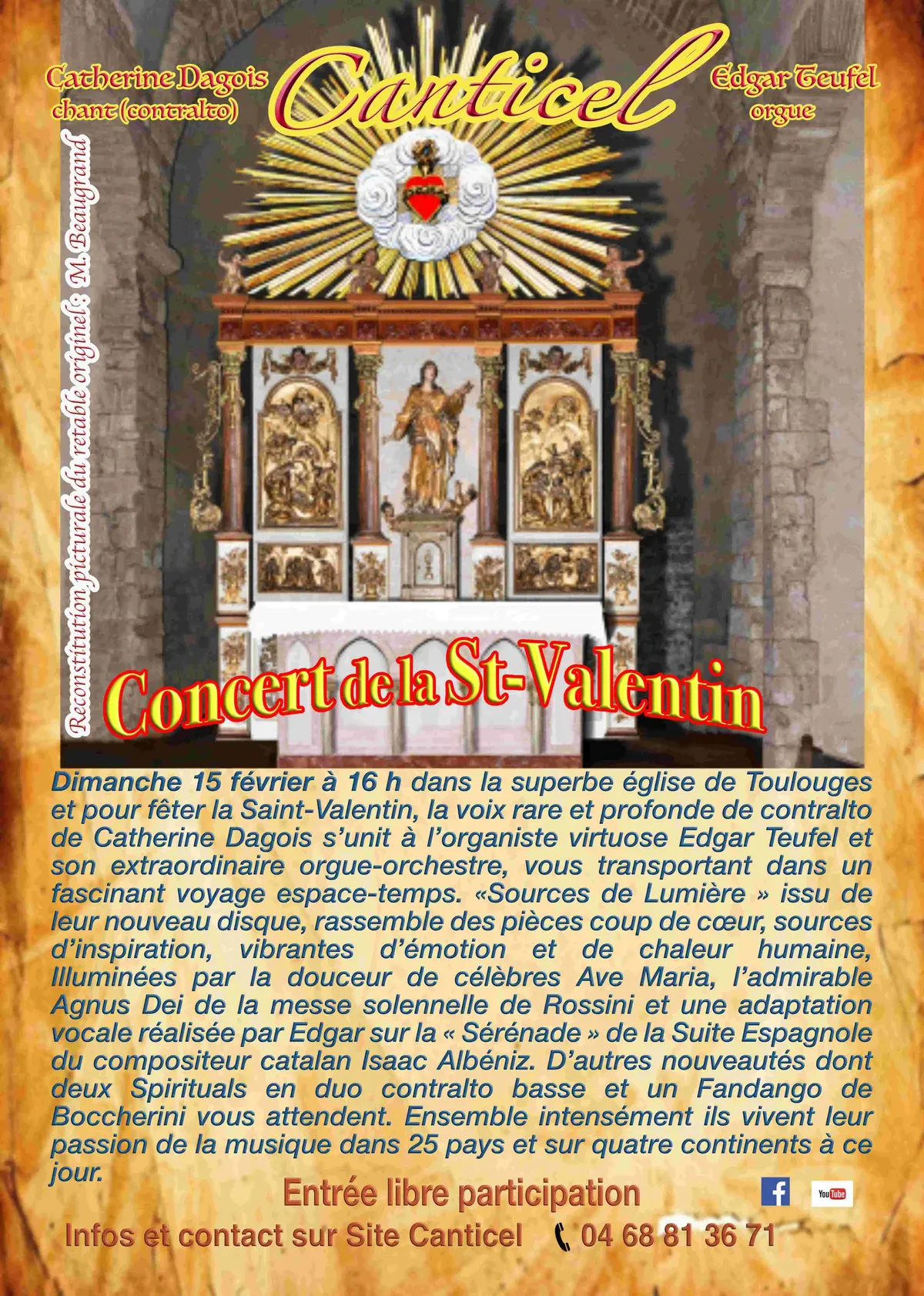         Concert de la Saint- Valentin avec Canticel à Toulouges    