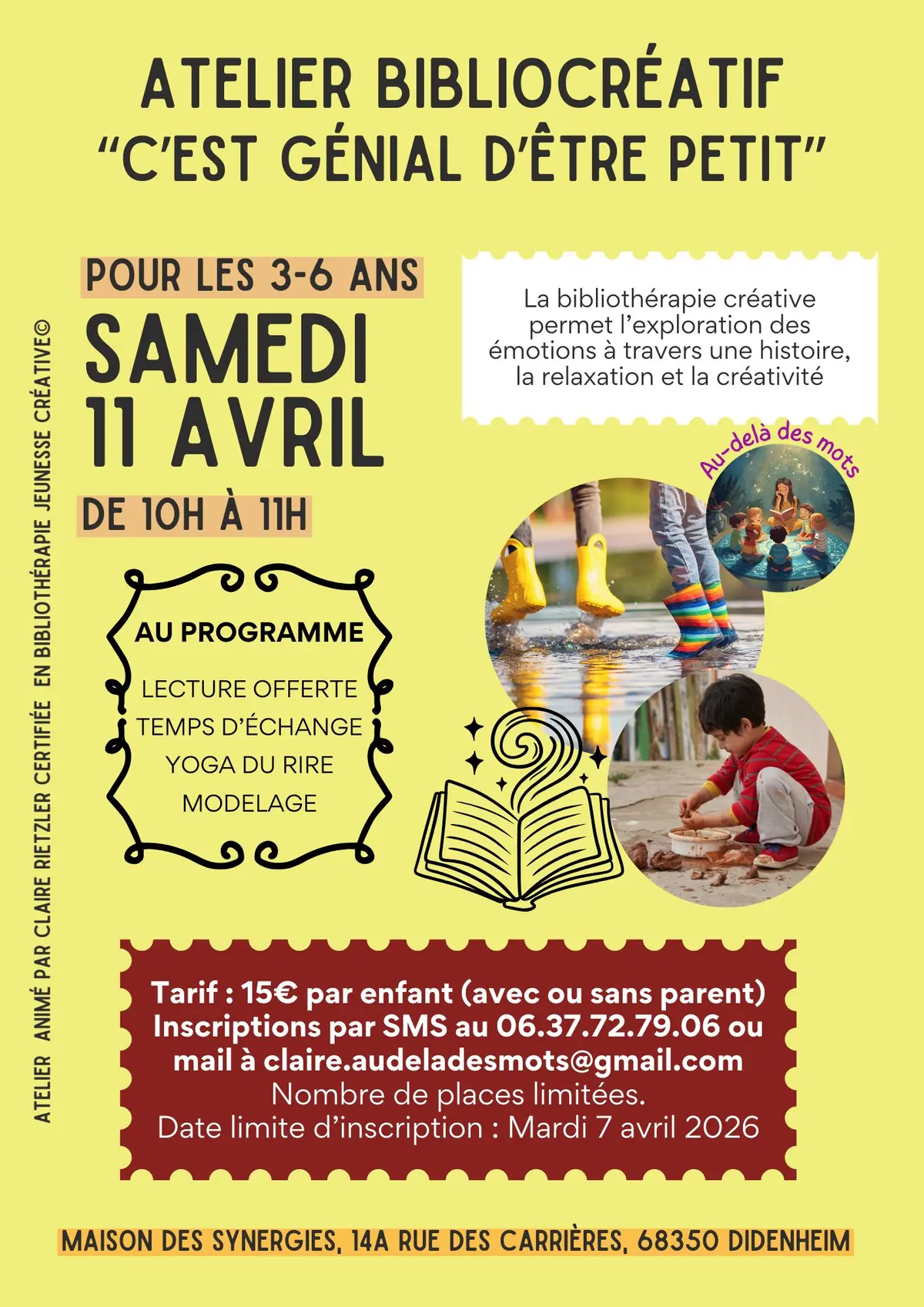 Atelier bibliocréatif  C'est génial d'être petit