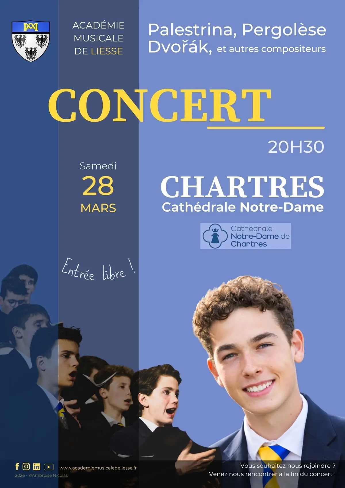 Concert d'œuvres sacrées Chartres