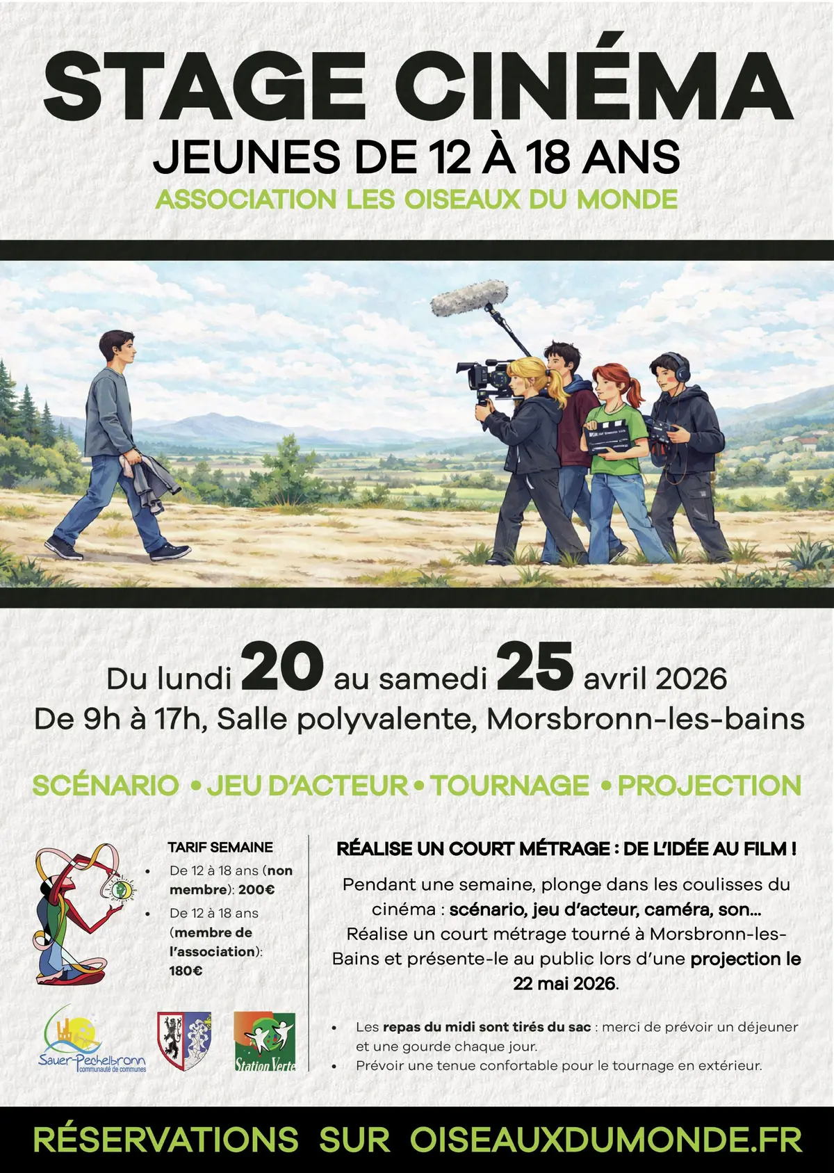 Stage Cinéma - Jeunes de 12 à 18 ans