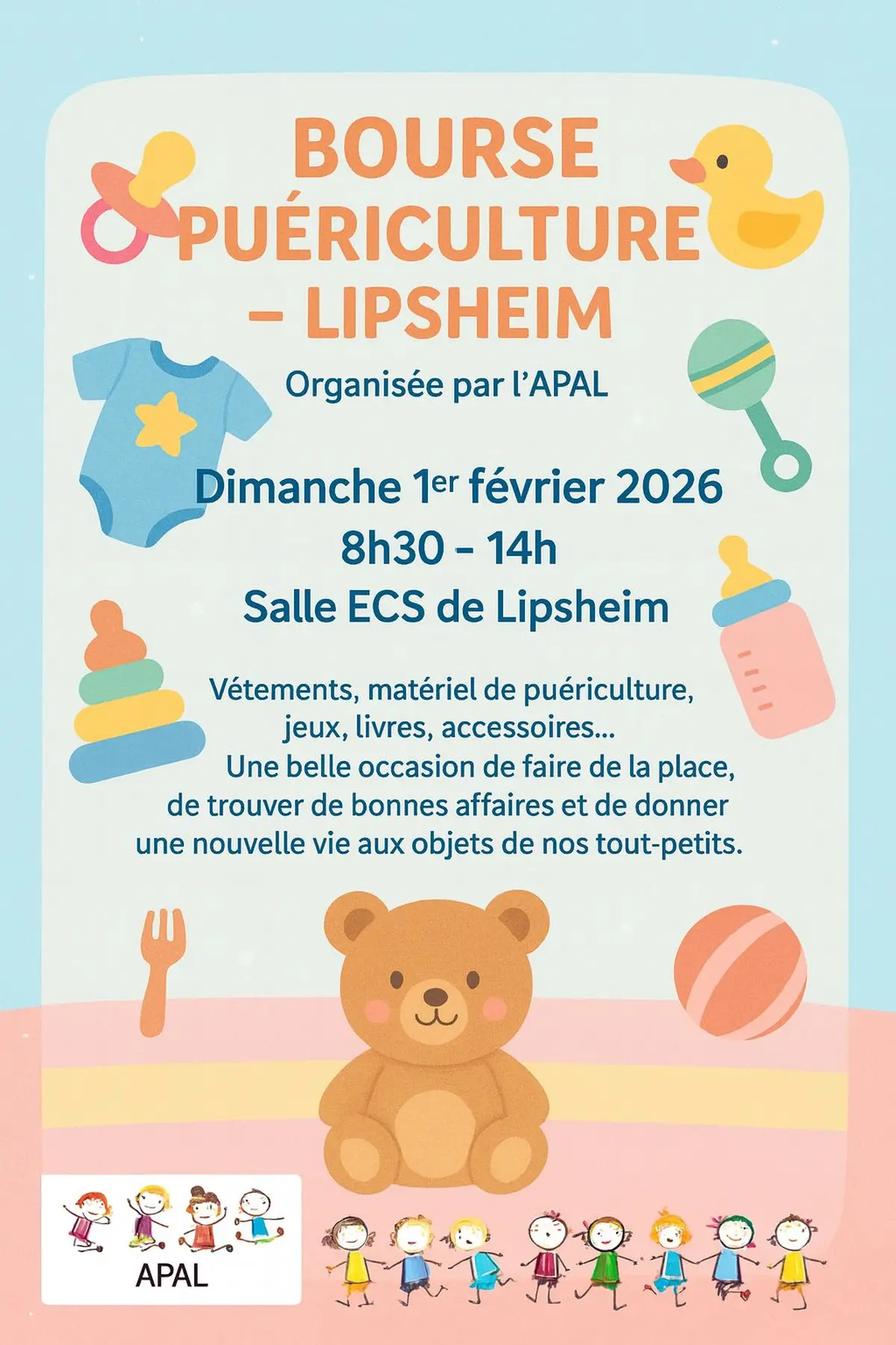 Bourse puériculture, jouets, vêtements enfants et maternité