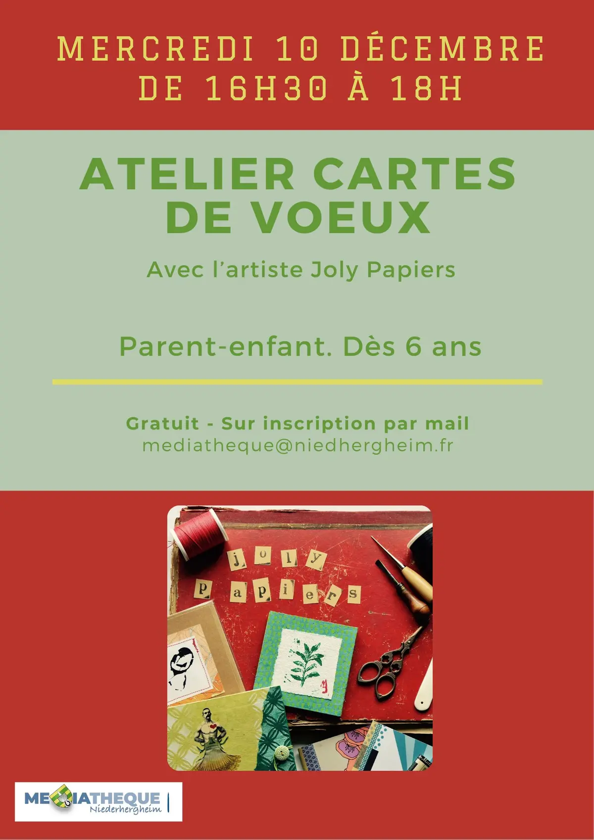 Atelier parent-enfant Cartes de voeux