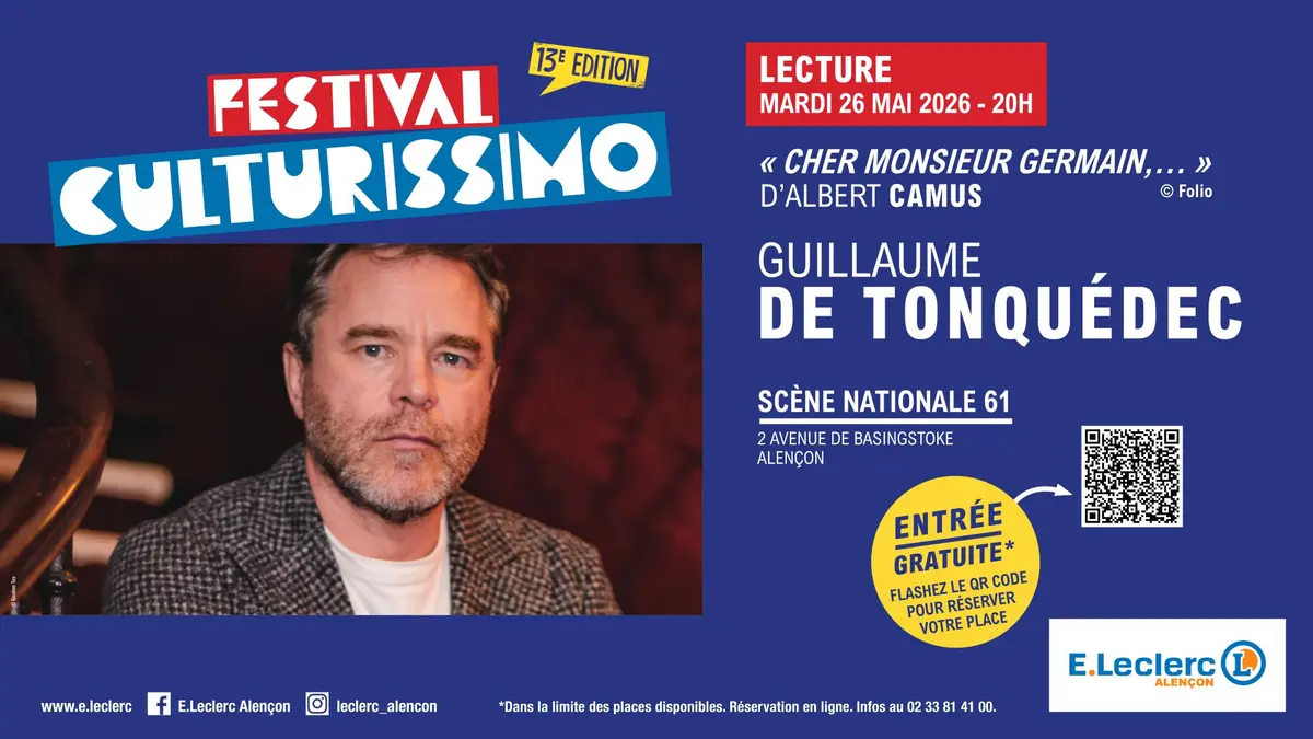 Festival Culturissimo - Lecture de Guillaume de Tonquédec 