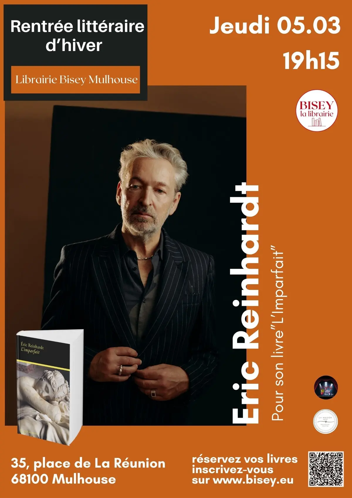 Soirée rentrée littéraire d'hiver avec Eric Reinhardt - L'Imparfait