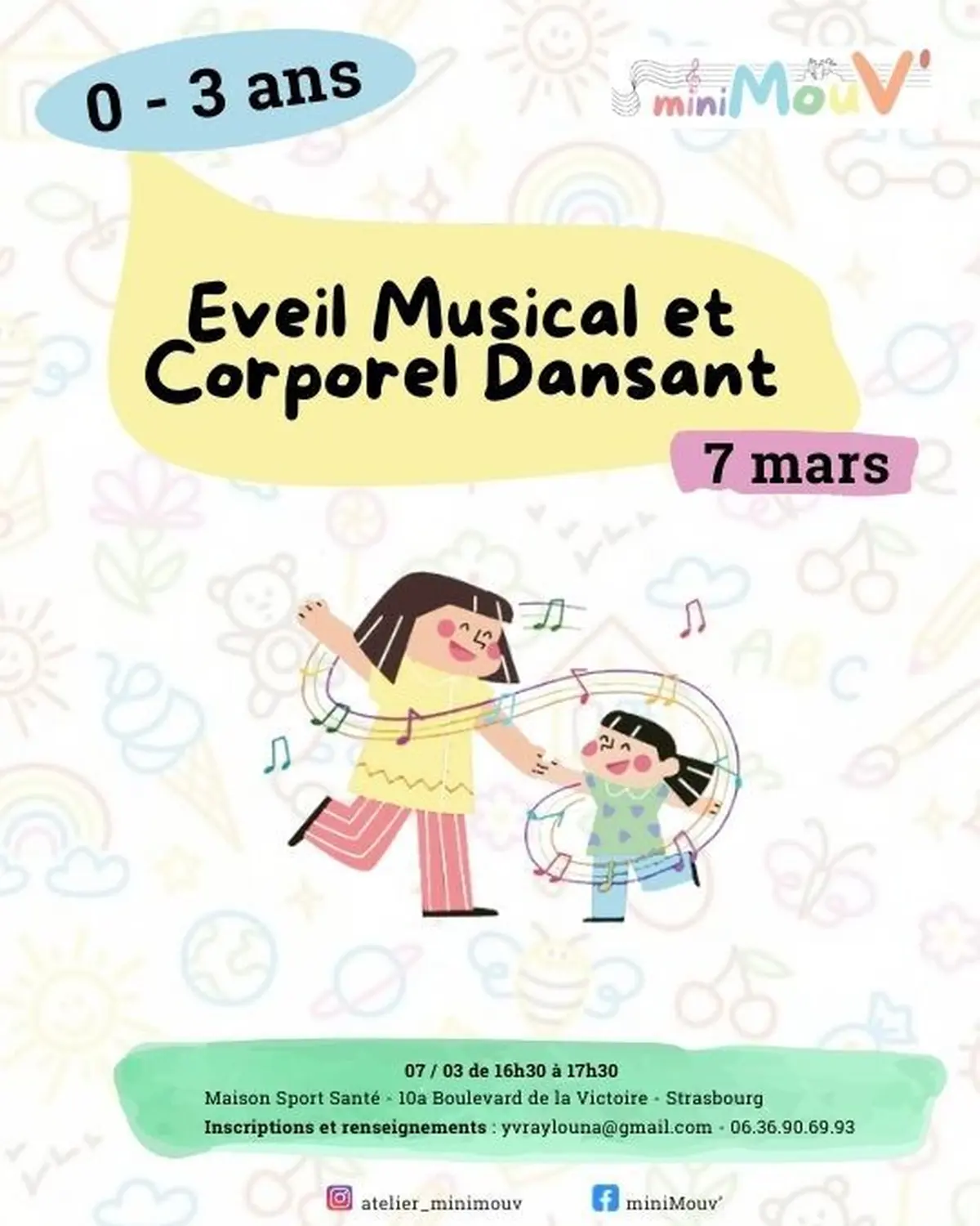 Atelier d'éveil musical & corporel dansants