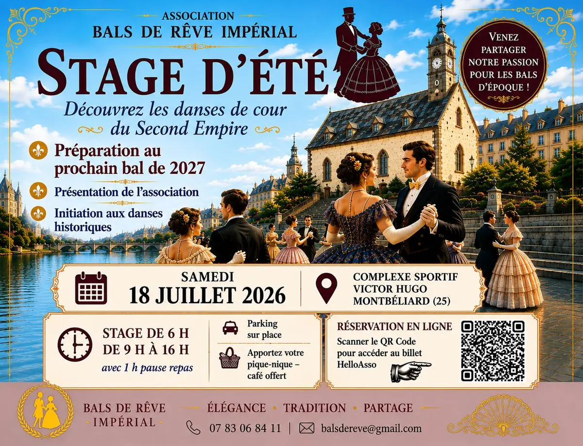 Stage d'été - Apprendre les danses du Second Empire : préparation au bal de 2027