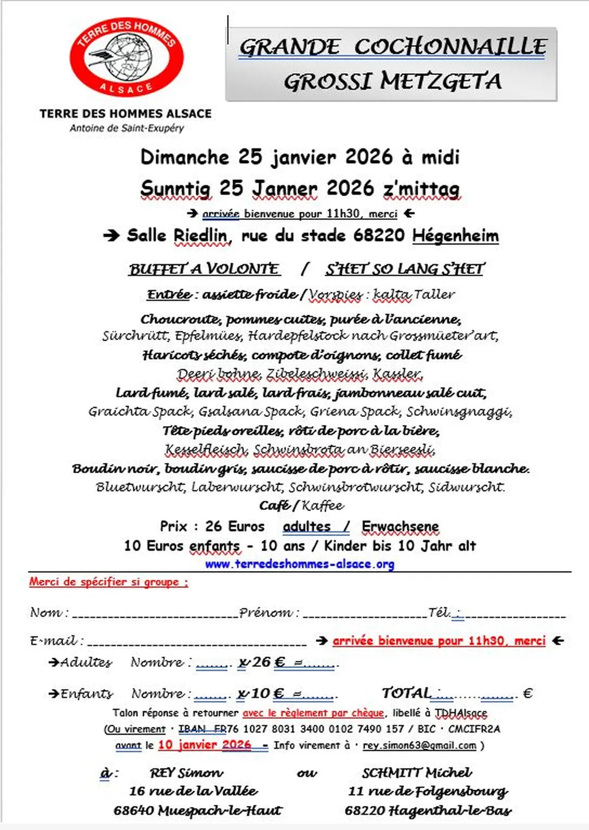 Grand repas cochonnailles