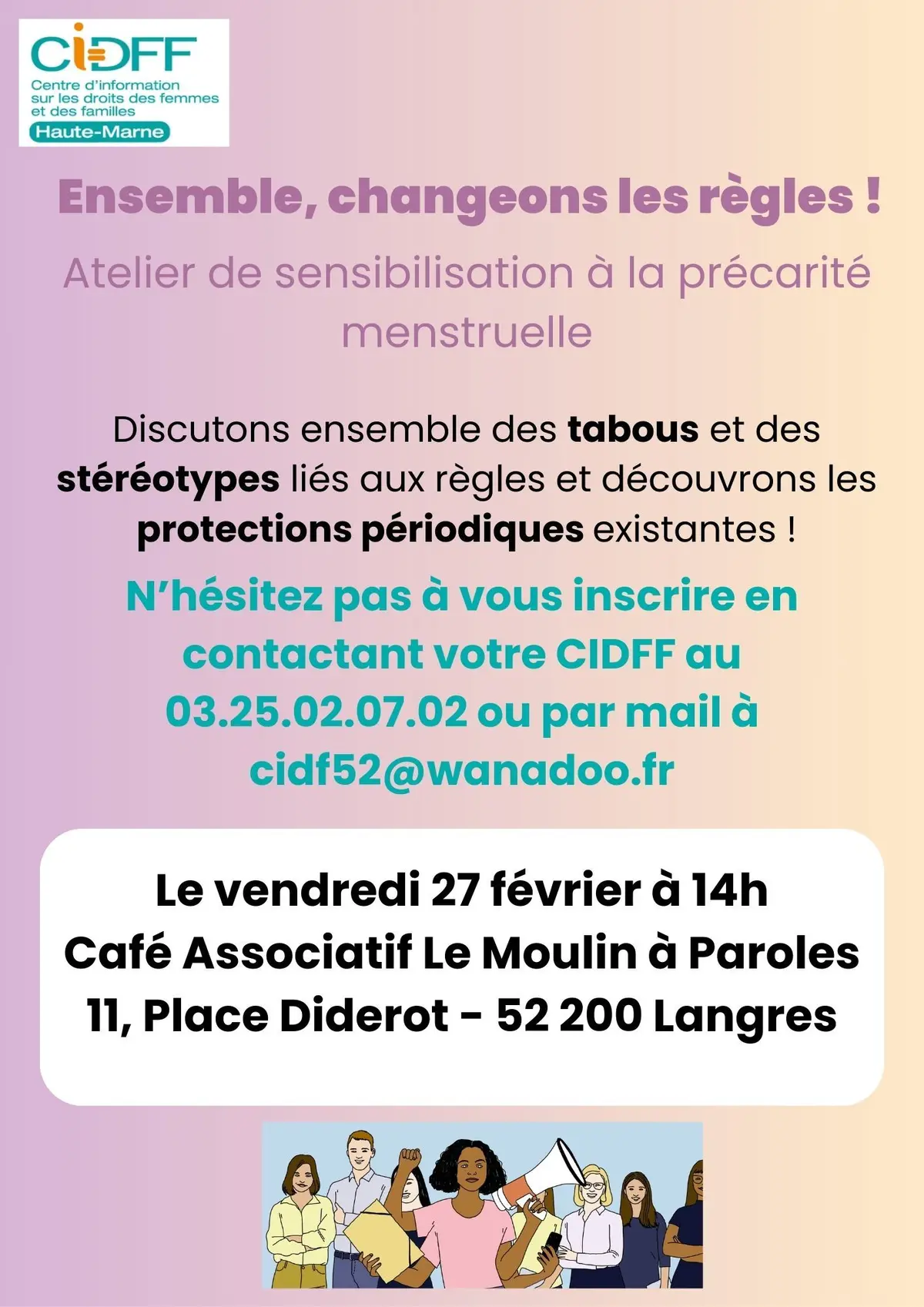 Sensibilisation à la précarité menstruelle