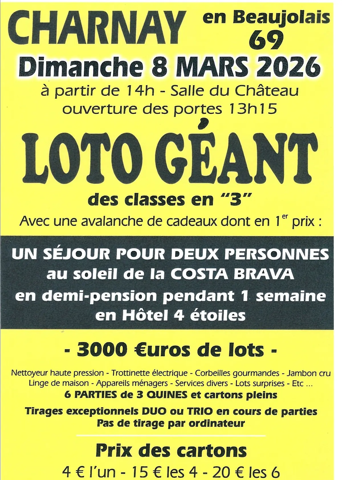 Loto géant des Classes en 3