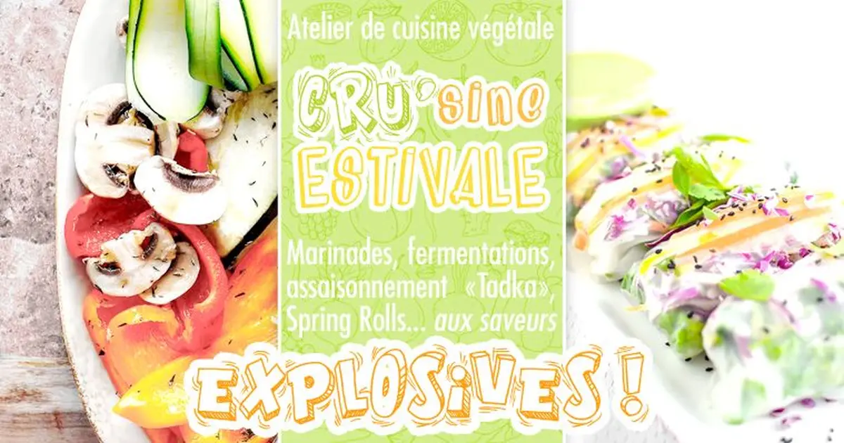 Cours de CRUsine vegan & ss.glu. Techniques & Saveurs explosives