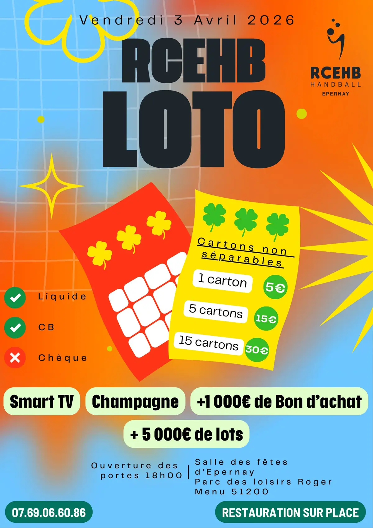 Loto du Racing Club Epernay Handball