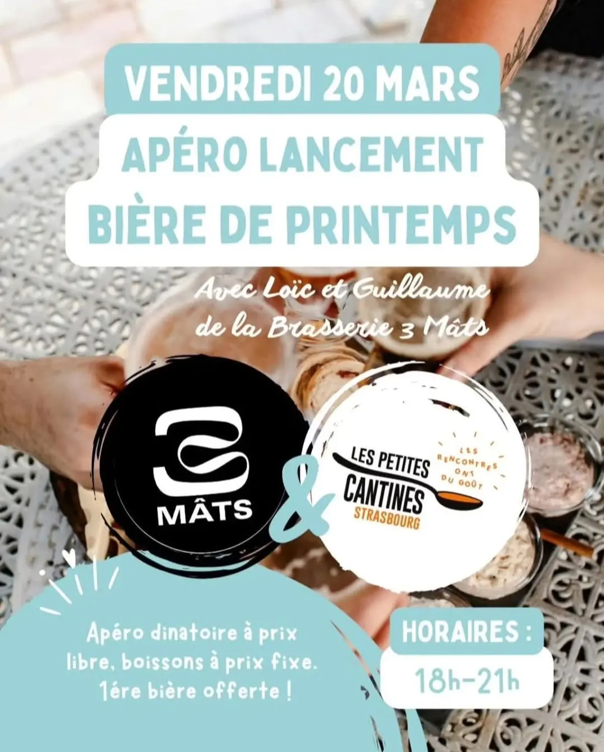 Lancement de la bière de printemps Brasserie 3 mâts aux Petites Cantines !