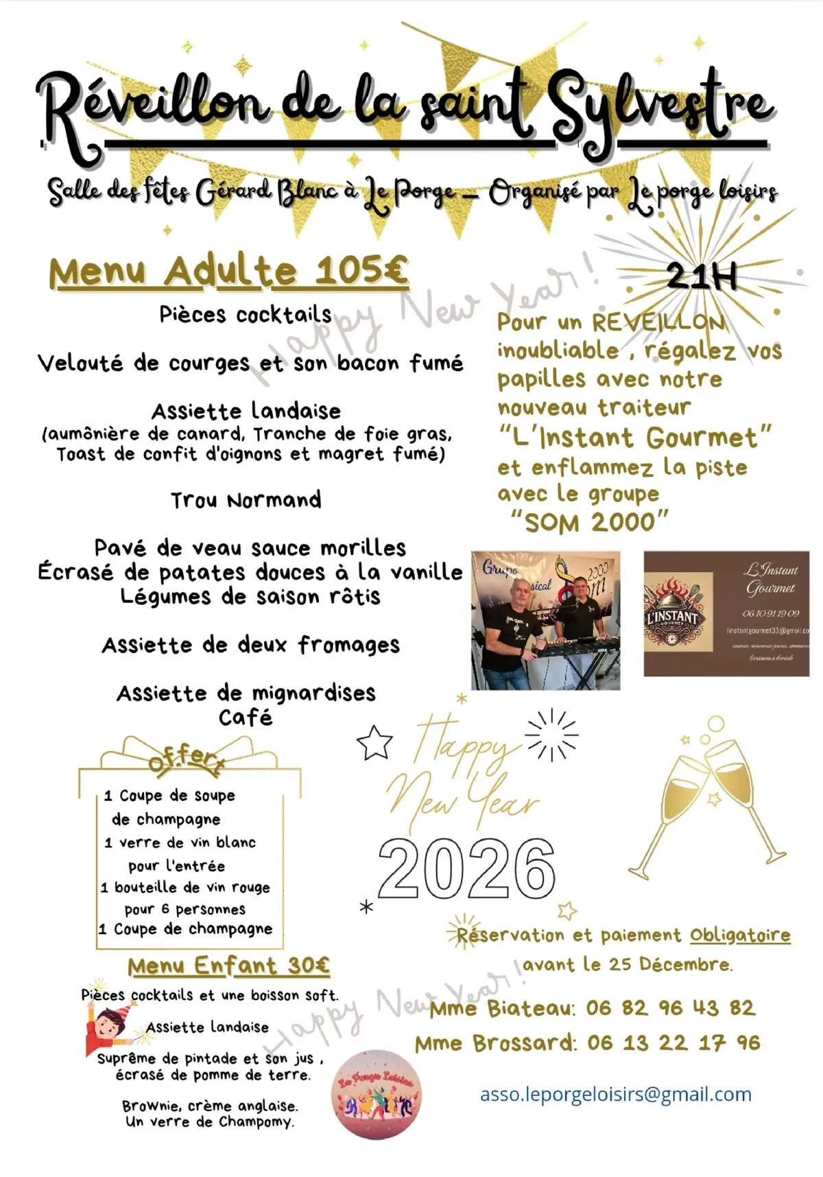 Réveillon St Sylvestre au Porge