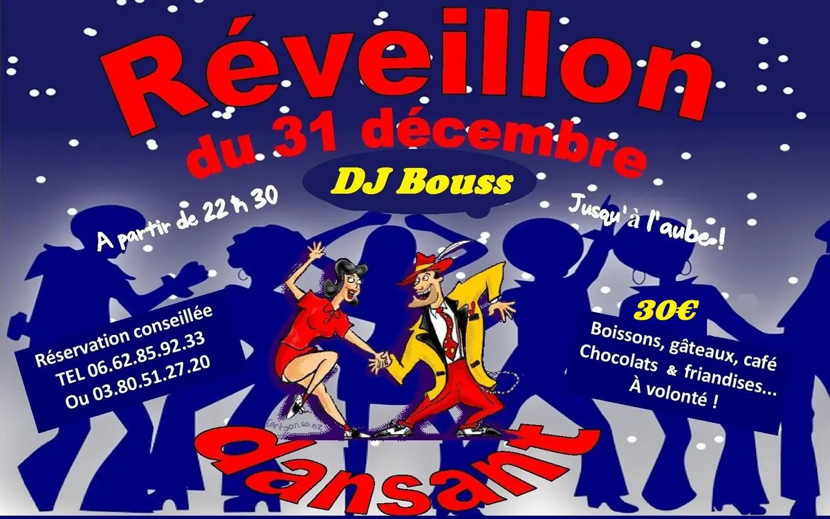 Réveillon 31/12 à Dijon, Soirée spéciale après repas dès 22h30 !
