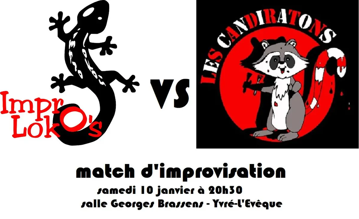 match d'improvisation Les Candiratons (Le Mans) vs Les Improlokos (Blois)