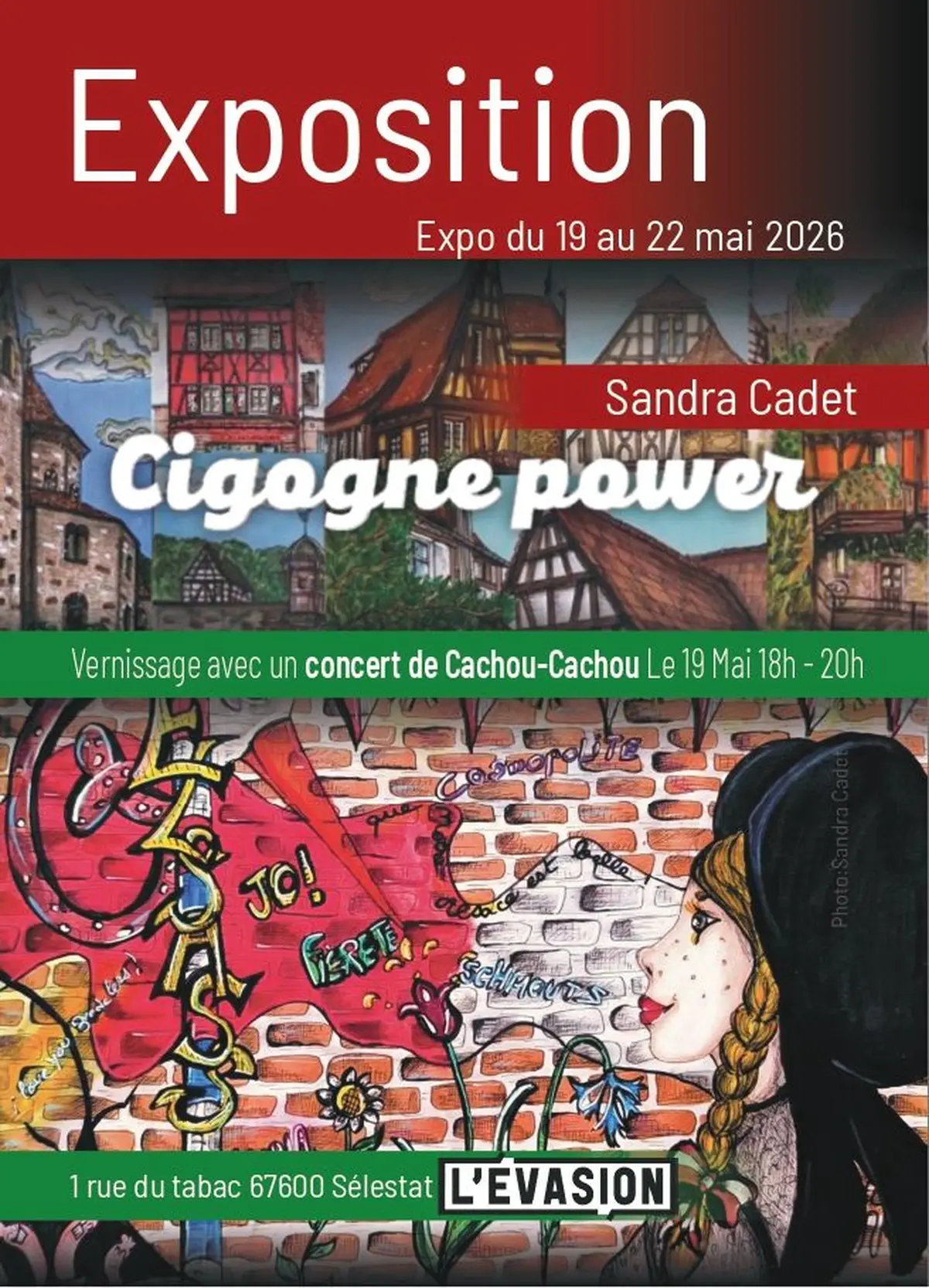 Vernissage - Exposition CIGOGNE POWER Sandra Cadet