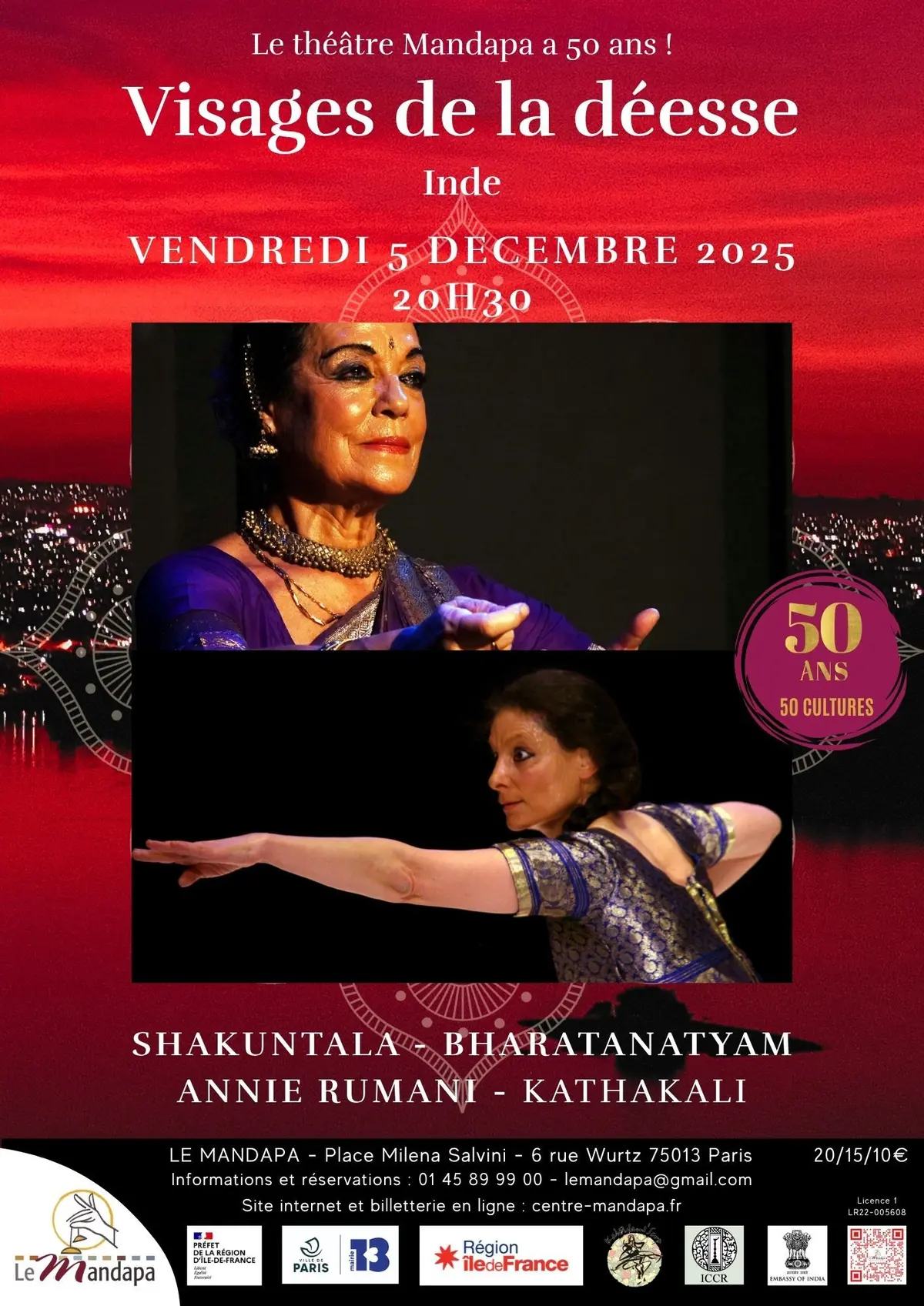 Visages de la déesse - Danses indiennes